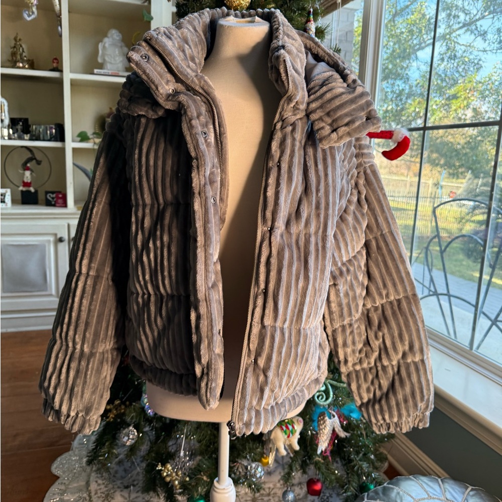 American Eagle Outfitters Plush Gray Jacket